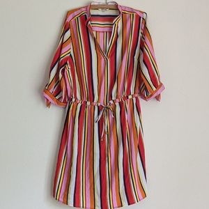 Pink Red Yellow Stripped Plus Size Blush Dress 💗